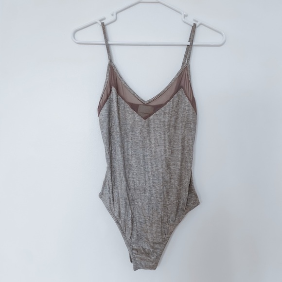 Tops - 3/15 Grey Mesh Bodysuit